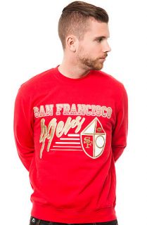 Mitchell & Ness Sweater San Fran 49ers Training Fleece Crew in Red
