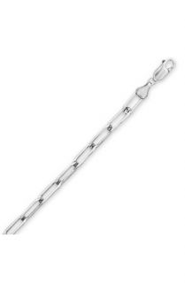 Select Mens Jewelry 925 Sterling Silver 18 inch Mens Oxidized Oblong Link Chain Necklace