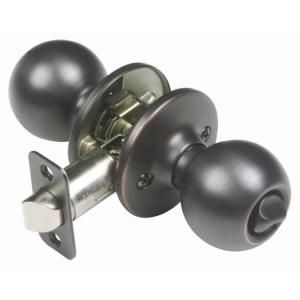 Design House Ball Oil Rubbed Bronze Privacy Knob with Universal 6 Way Latch 741348