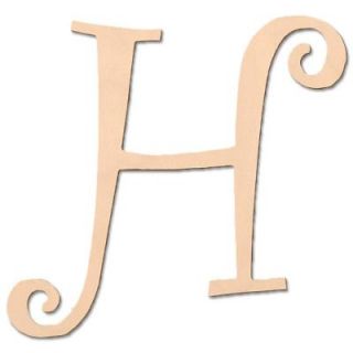 Design Craft MIllworks 8 in. Baltic Birch Curly Wood Letter (H) 47007