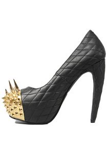 Jeffrey Campbell Shoes Spiked Toe in Black