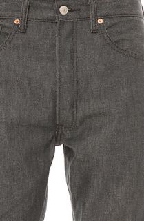 Levis The 501 Jeans in Dark Grey Rigid STF