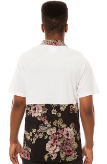 Elwood The Digi Floral Polo in White on Floral