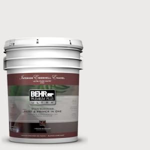 BEHR Premium Plus Ultra 5 gal. #1852 White Eggshell Enamel Interior Paint 275005
