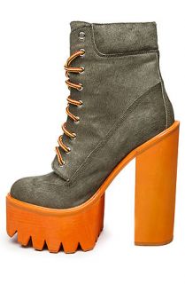 Jeffrey Campbell Boot The HBIC Exclusive in Khaki Green