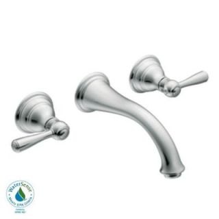 MOEN Kingsley 2 Handle Wall Mount Bathroom Faucet Trim Kit in Chrome T6107