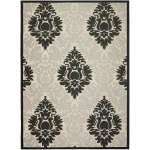 Safavieh Courtyard Sand/Black 5 ft. 3 in. x 7 ft. 7 in. Area Rug CY2714 3901 5