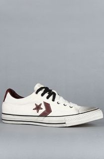 Converse The Star Player Sneaker in Off White and Red