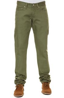 Naked & Famous Pants Weird Guy Jeans in Leaf Selvedge Chino Green