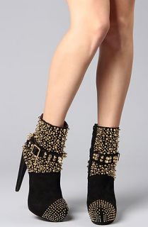Jeffrey Campbell Boot Spiked Suede in Black