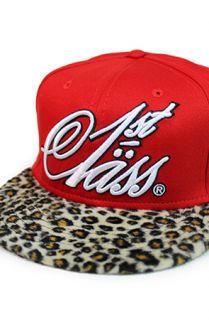 1st Class Classic Leopard Snapback in Red