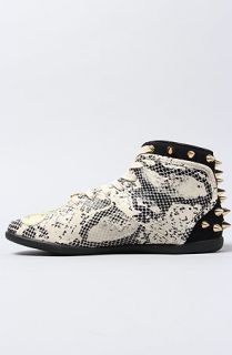 Melody Ehsani The Melody Ehsani x Reebok Betwixt Mid Sneaker in Paper White Black and Brass