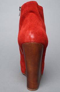 Jeffrey Campbell The Two Timer Shoe in Red Suede