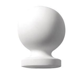 Fypon 10 in. x 8 1/4 in. x 8 1/4 in. Primed Polyurethane Post Ball Top Finial B8X10