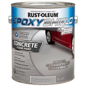 Rust Oleum EpoxyShield 1 gal. Armor Gray Satin Concrete Floor Paint (2 Pack) 225359