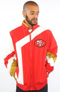 Mitchell & Ness The San Francisco 49ers One On One Windbreaker in Red