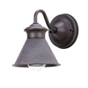 World Imports Dark Sky Essen Collection 6 in. 1 Light Outdoor Short Arm Wall Sconce in Bronze WI9002S89
