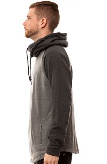 ARSNL The Grade Cowl Neck in Grey Charcoal French Terry