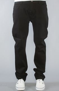LRG (Lifted Research Group) Core Collection Slim Straight 5 Pocket Twill Pants in Triple Black
