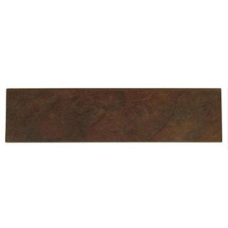 Daltile Continental Slate Indian Red 3 in. x 12 in. Porcelain Bullnose Floor and Wall Tile CS51S43C91P1