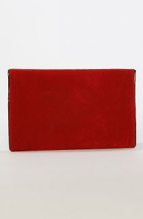 Nila Anthony The Suede Envelope Clutch in Red