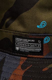 Crooks and Castles Hat Killstreak Bucket in Indigo Camo