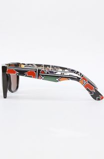 Super Sunglasses Flat Top in Brown Ndebele