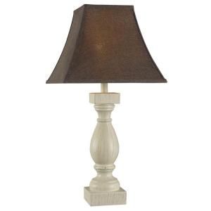 Hampton Bay Duval 27.75 in. Weathered White Table Lamp HDP11232