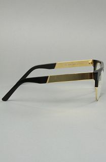 Super Sunglasses The Andrea in Gold with Clear Lens