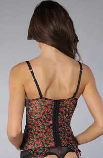 Betsey Johnson  The Stretch Mesh Bustier in Grow Up Raven Black