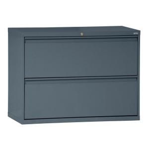 Sandusky 800 Series 30 in. W 2 Drawer Full Pull Lateral File Cabinet in Charcoal LF8F302 02