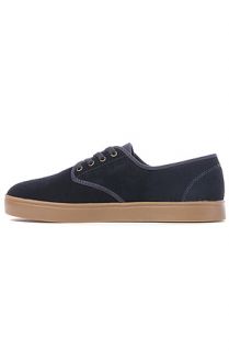 Emerica Sneaker Suede Laced by Leo Romero in Navy, Gum, & Gold