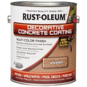 Rust Oleum Concrete Stain 1 gal. Sahara Decorative Concrete Coating 266551