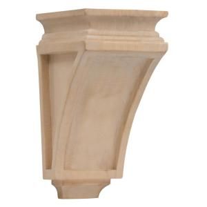 Waddell 5 3/4 in. x 4 3/4 in. x 9 1/2 in. Medium Arts and Crafts Wood Corbel CR314