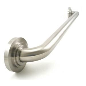 WingIts Platinum Designer Series 42 in. x 1.25 in. Grab Bar Halo in Satin Stainless Steel (45 in. Overall Length) WPGB5SN42HAL