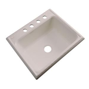 Thermocast Wentworth Drop in Acrylic 25x22x9 in. 4 Hole Single Bowl Kitchen Sink in Fawn Beige 27409