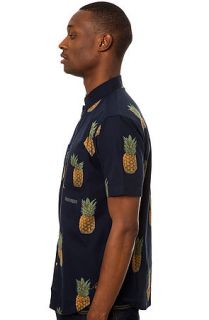 10 Deep Shirt Tropics Buttondown in Pineapple Navy Blue