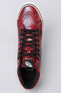 Vans Snakeskin Hi Platform Sneaker in Red