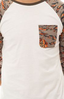 Under Two Flags Tee The Tiger Baseball in Off White