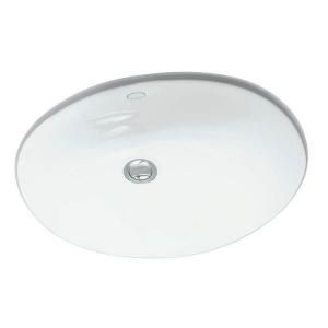 KOHLER Caxton Undermount Bathroom Sink in White K 2210 0