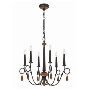 Corso Collection 6 Light Wood Chandelier 25591 019