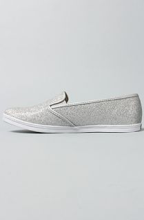 Vans Footwear The Slip On Lo Pro Sneaker in Silver Glitter