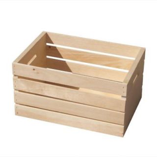 Houseworks, Ltd. Crates and Pallet   Medium Wood Crate   13.5in x 12.5in x 9.5in 94622