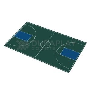 DuraPlay by RealGrass and Real Grass Lawns 51 ft. x 83 ft. 11 in. Hunter Green and Navy Blue Full Court Basketball Kit FCBB 13F   HG/NB