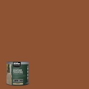 BEHR Premium 8 oz. #SC122 Redwood Naturaltone Solid Color Weatherproofing Wood Stain Sample 501316