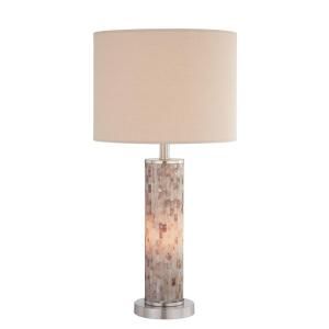 Illumine 29 in. Polished Steel Shell Body Table Lamp CLI LS448549