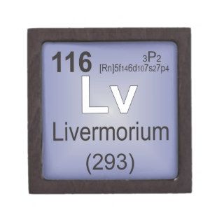 Livermorium Individual Element   Periodic Table Premium Jewelry Box