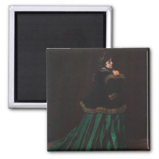 Camille (Woman in the Green Dress) by Claude Monet Fridge Magnets