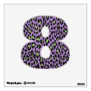 Animal Print, Spotted Leopard   Purple Green Wall Graphic