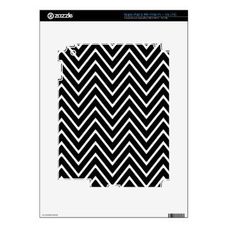 Black and White Chevron Pattern 2 iPad 3 Skin